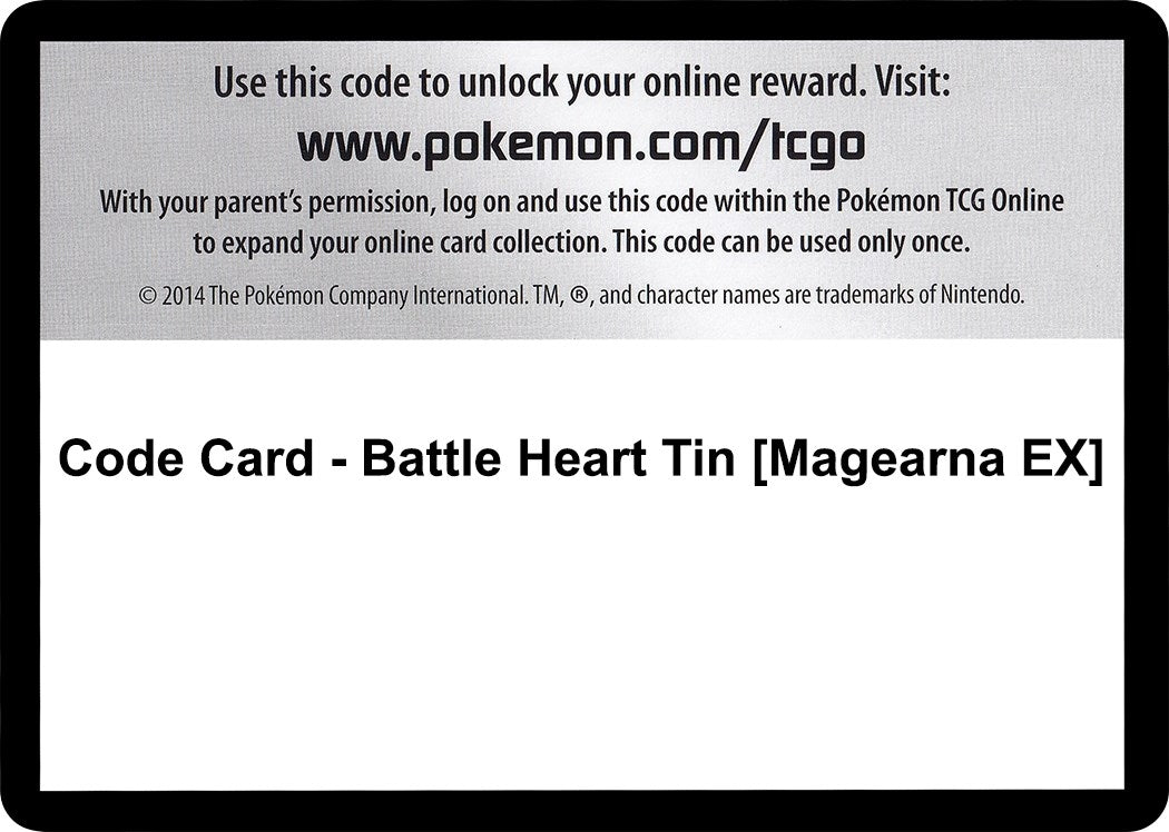 Image for Code Card - Battle Heart Tin [Magearna EX] (XY - Steam Siege) (STS) - Pokemon