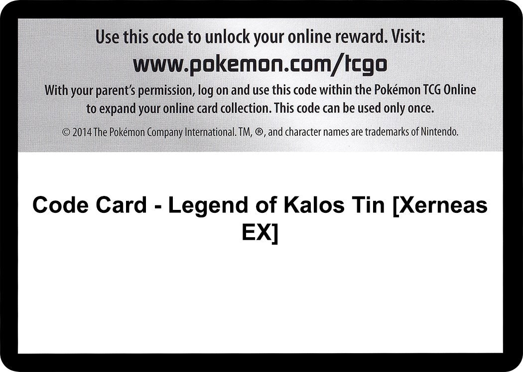 Image for Code Card - Legend of Kalos Tin [Xerneas EX] (XY Base Set) (XY) - Pokemon