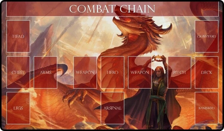 Image for GamerMats Playmat - Red Mage Flesh and Blood Compatible Zone Mat - Playmats