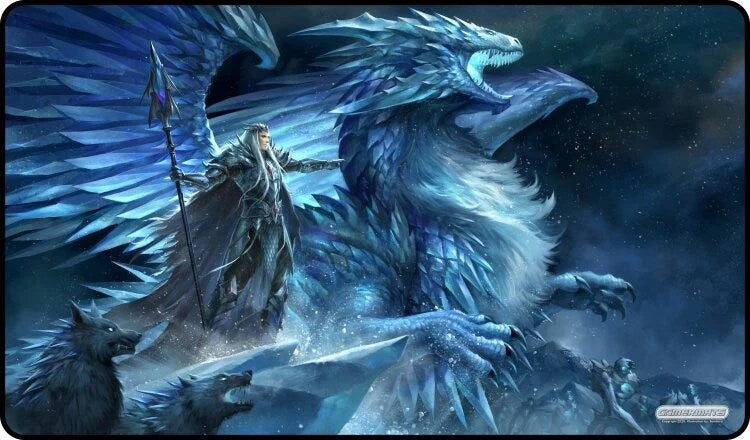 Image for GamerMats Playmat - Frost Dragon (Premium White Stitched) - Playmats