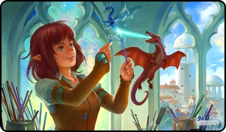Image for GamerMats Playmat - Dragon Glass Blower (Premium Black Stitched) - Playmats