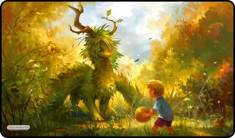 Image for GamerMats Playmat - Dragon, Ball and Boy (Premium White Stitched) - Playmats