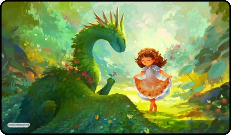 Image for GamerMats Playmat - A Dragon and a Curtsy (Premium Black Stitched) - Playmats