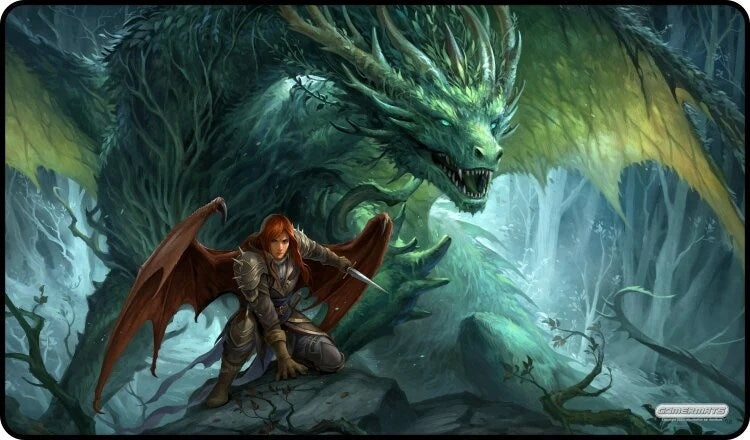 Image for GamerMats Playmat - Denizen of the Forest (Premium Black Stitched) - Playmats
