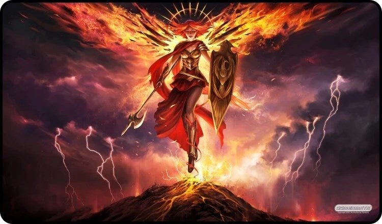 Image for GamerMats Playmat - Angel of the Mountain (Premium White Stitched) - Playmats