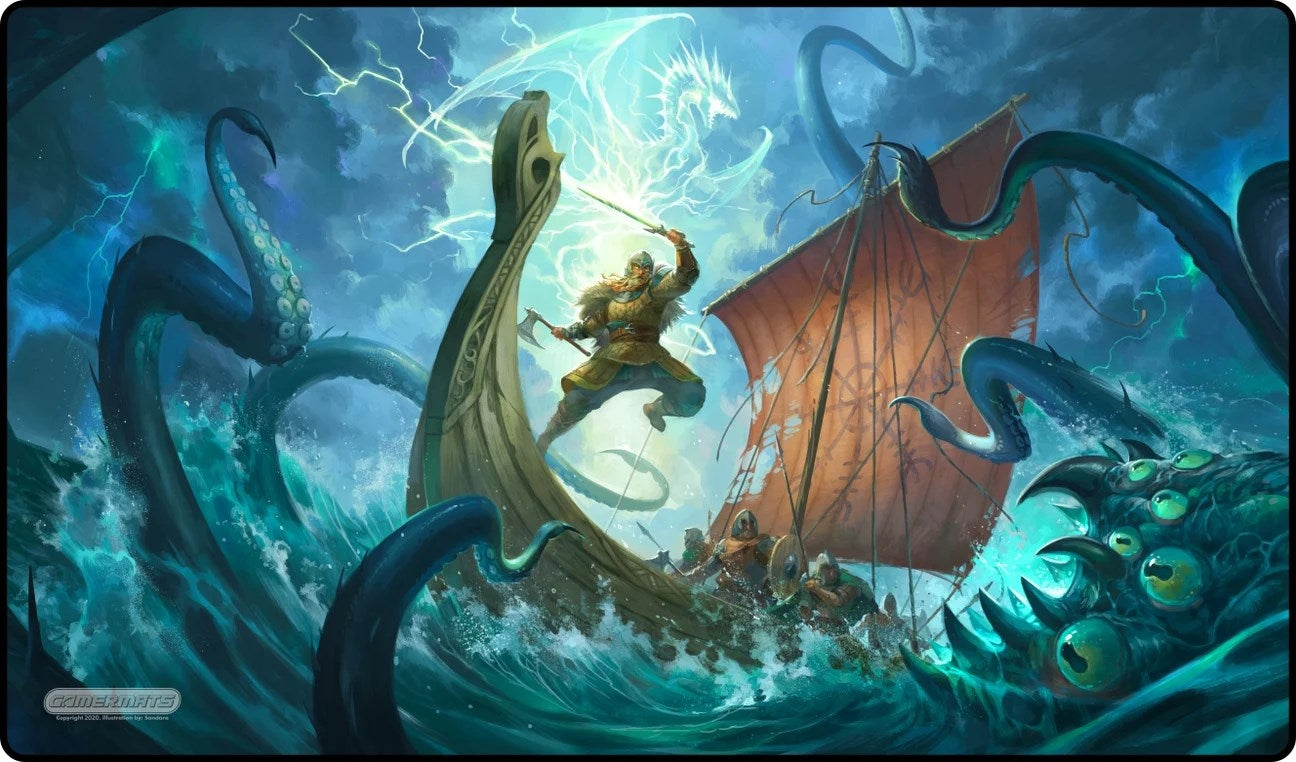 Image for GamerMats Playmat - Release the Kraken (Premium White Stitched) - Playmats