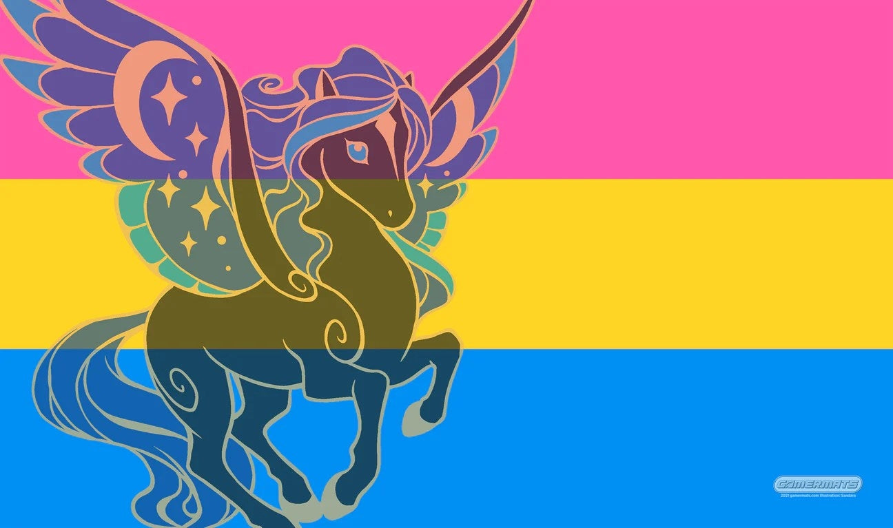 Image for GamerMats Playmat - Pansexual Unicorn Flag - Playmats