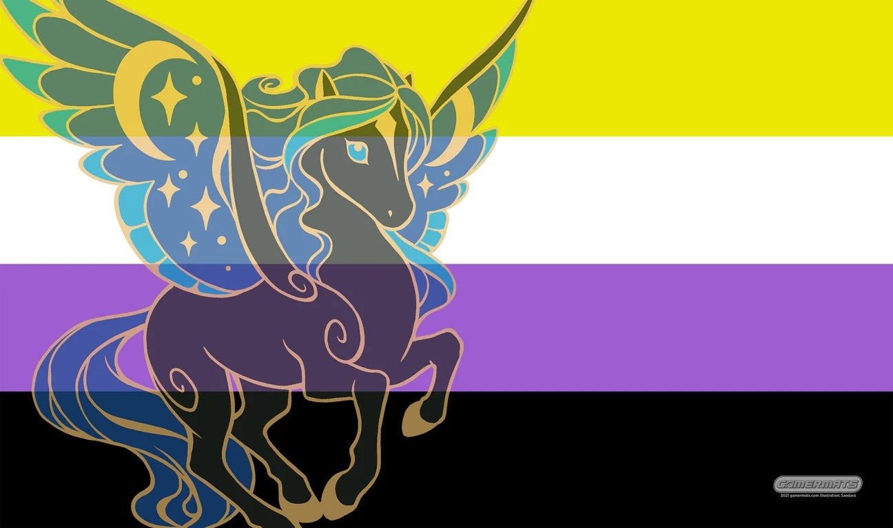 Image for GamerMats Playmat - Non-Binary Unicorn Flag - Playmats