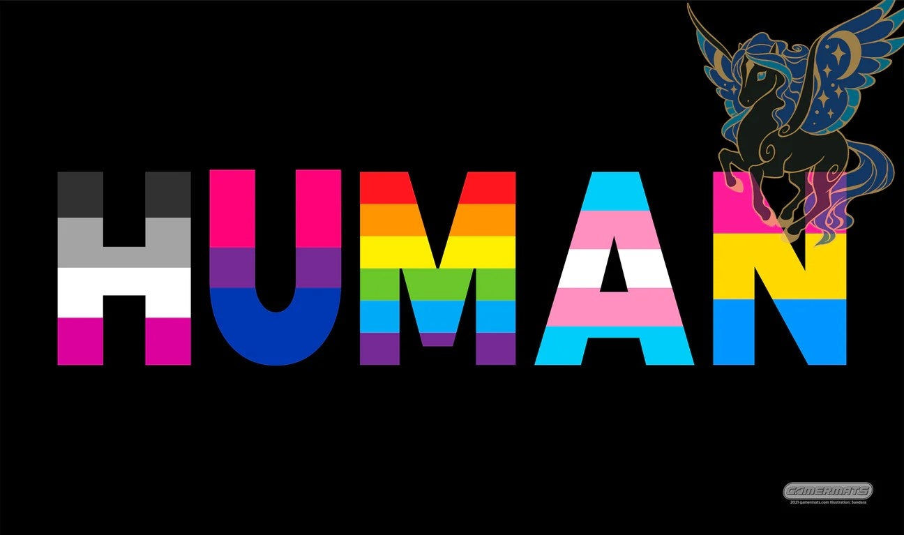 Image for GamerMats Playmat - Human Unicorn Flag - Playmats