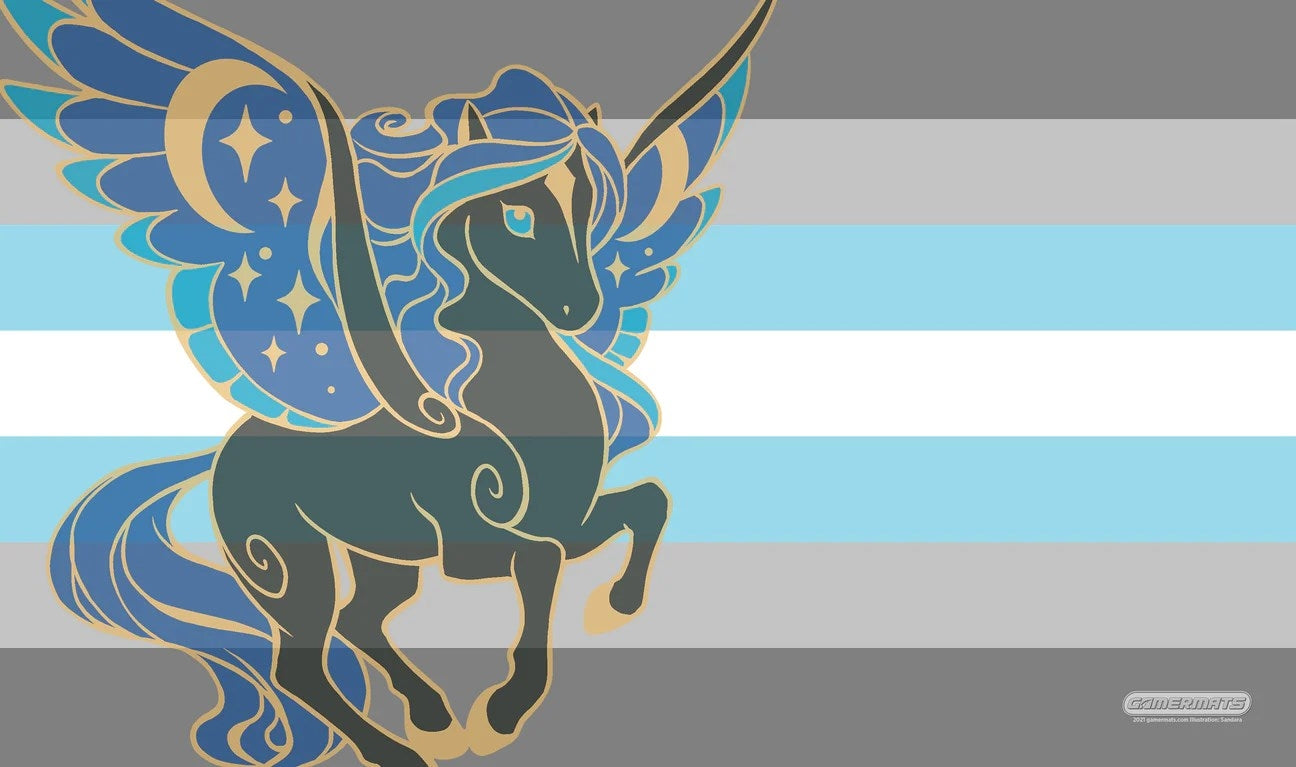 Image for GamerMats Playmat - Demiboy Unicorn Flag - Playmats