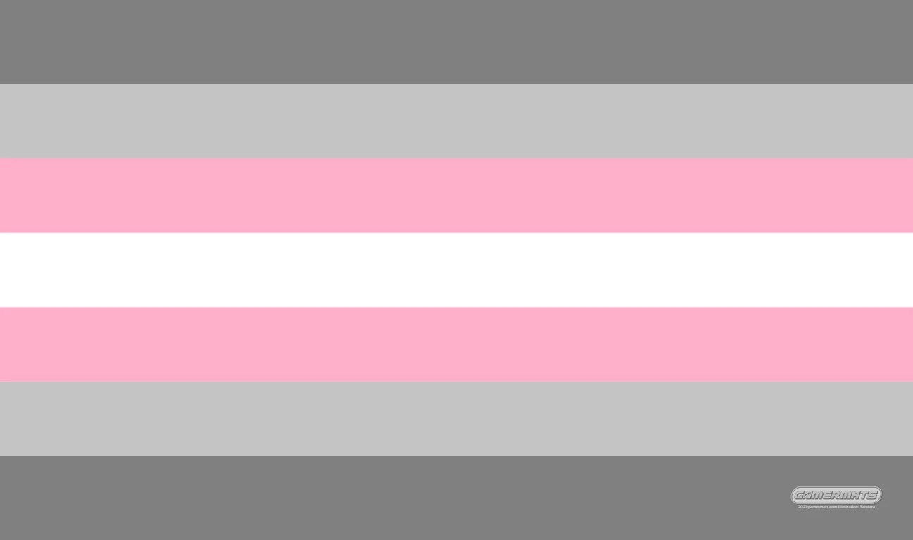 Image for GamerMats Playmat - Demigirl Flag (Premium White Stitched) - Playmats