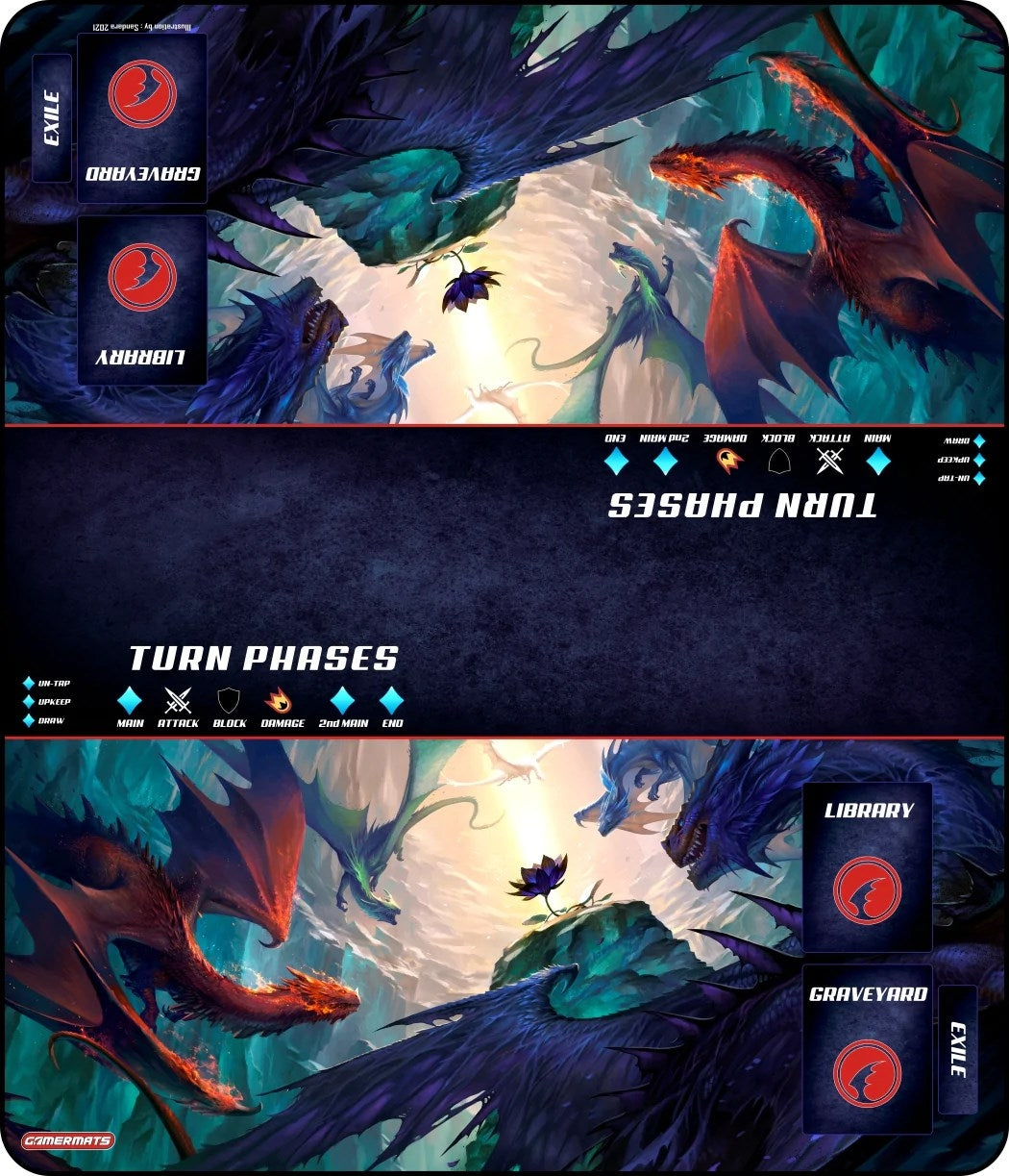 Image for GamerMats Playmat - Lotus Guardians 2-Player XL Playmat (Magic Compatible) - Playmats