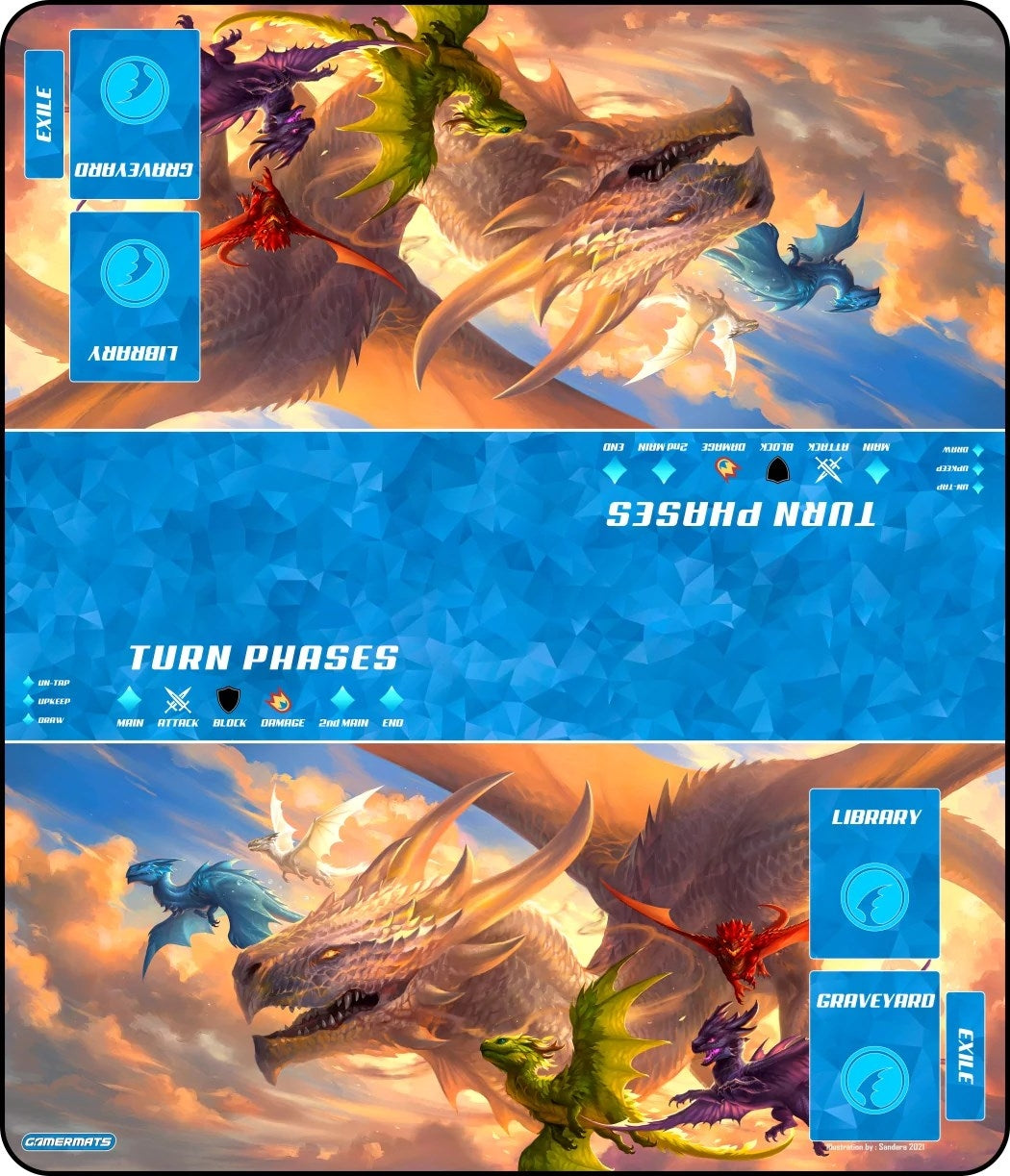Image for GamerMats Playmat - Flight Lessons 2-Player XL Playmat (Magic Compatible) - Playmats