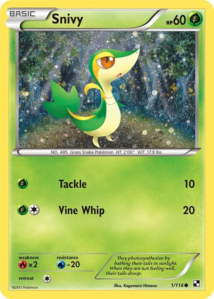Image for Snivy - 1/114 (Cosmos Holo) (001/114) (Miscellaneous Cards & Products) (MCAP) - Pokemon