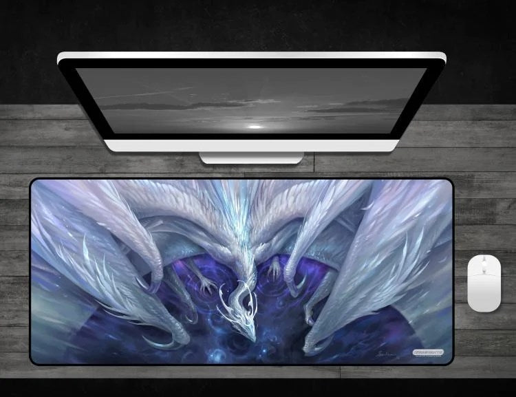 Image for White Crystal Dragon - Deskmat - Playmats