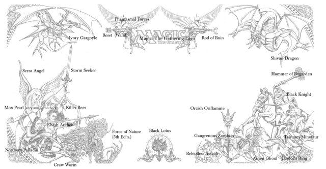 Image for SpellGround Playmat - Classic 1990s Mats: Official MTG (White) - Playmats