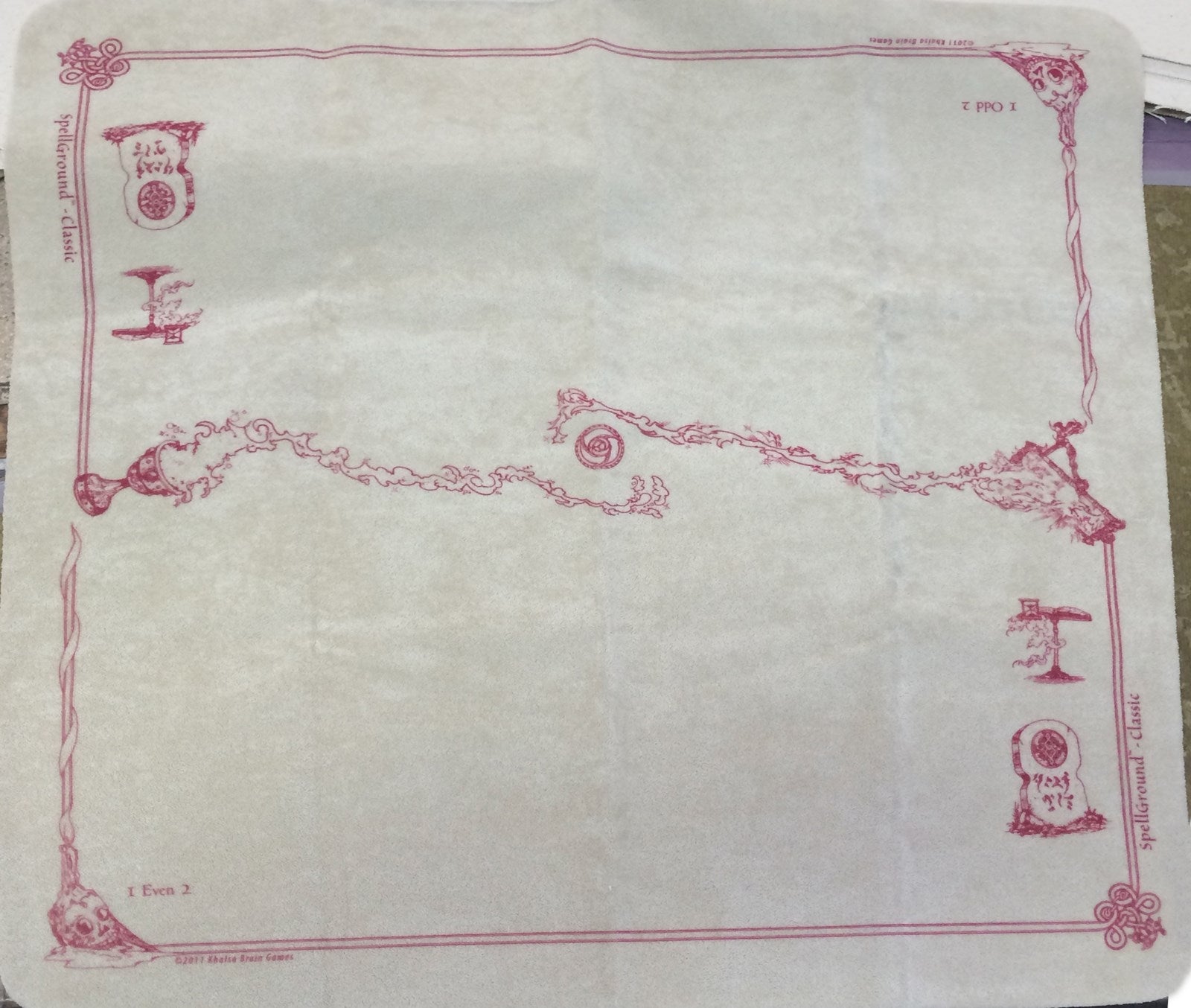 Image for SpellGround Playmat - Limited Edition: Ivory with Maroon - Playmats