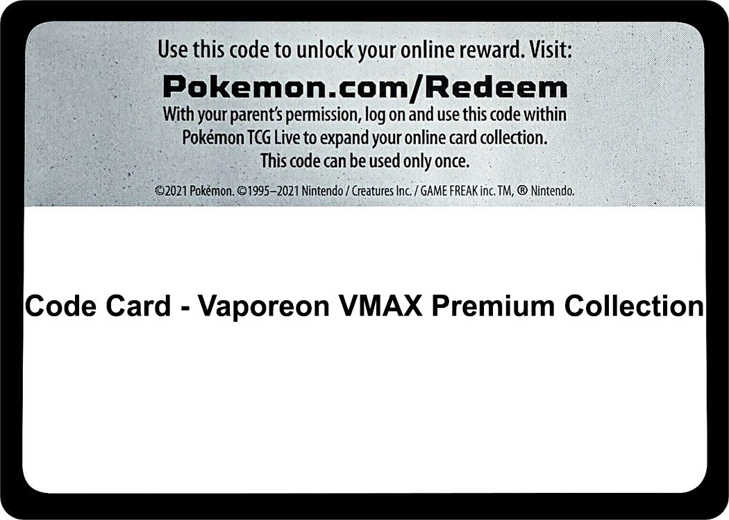 Image for Code Card - Vaporeon VMAX Premium Collection (Miscellaneous Cards & Products) (MCAP) - Pokemon