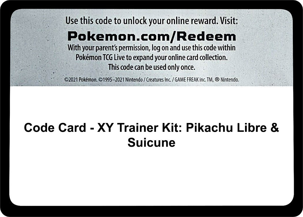 Image for Code Card - XY Trainer Kit: Pikachu Libre & Suicune (XY Trainer Kit: Pikachu Libre & Suicune) (PR) - Pokemon
