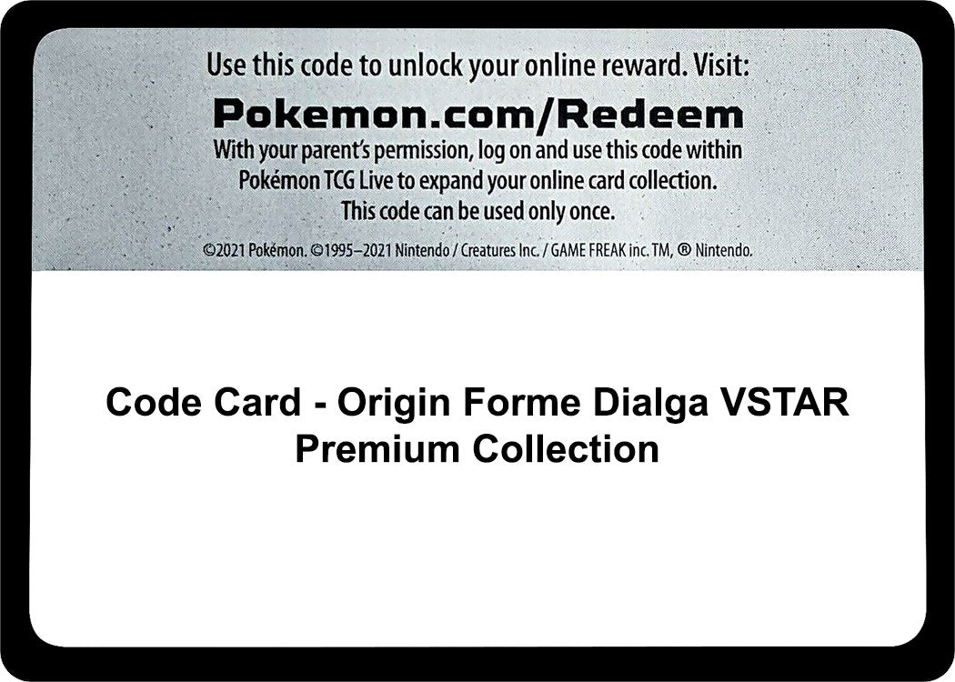 Image for Code Card - Origin Forme Dialga VSTAR Premium Collection (SWSH11: Lost Origin) - Pokemon