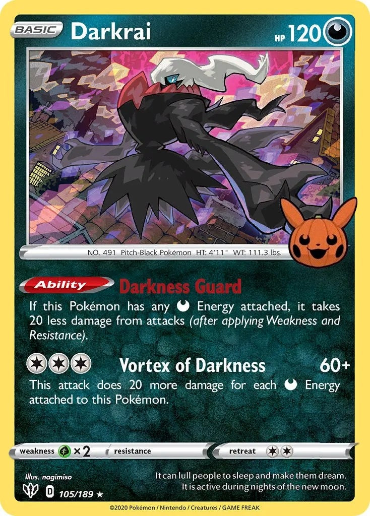 Image for Darkrai (105/189) (Trick or Trade BOOster Bundle) (TTBB) - Pokemon