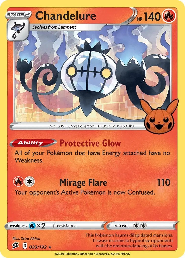Image for Chandelure (033/192) (Trick or Trade BOOster Bundle) (TTBB) - Pokemon