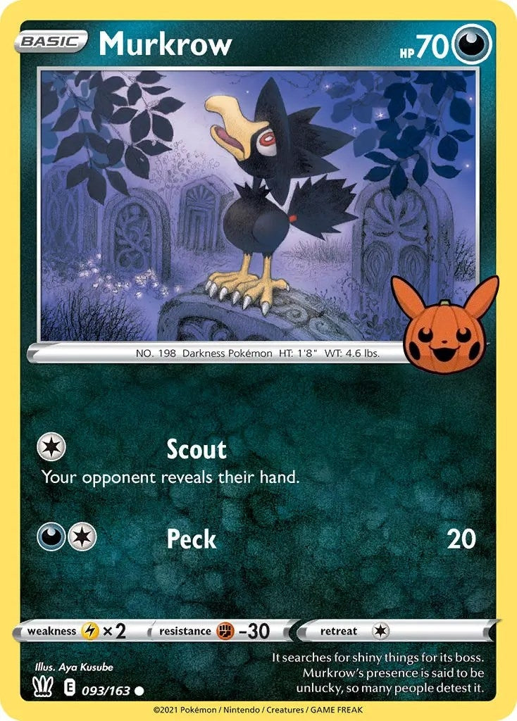 Image for Murkrow (093/163) (Trick or Trade BOOster Bundle) (TTBB) - Pokemon