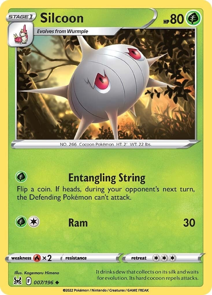 Image for Silcoon (007/196) (SWSH11: Lost Origin) - Pokemon