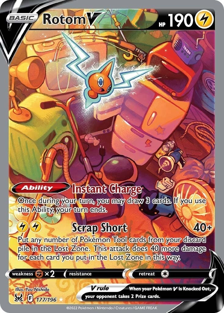 Rotom V (Alternate Full Art) (177/196) (SWSH11: Lost Origin)