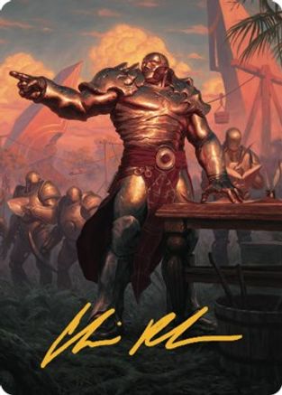 Karn, Living Legacy Art Card (1/81) (Gold-Stamped Signature) (ASDMU-001) [Art Series: Dominaria United]
