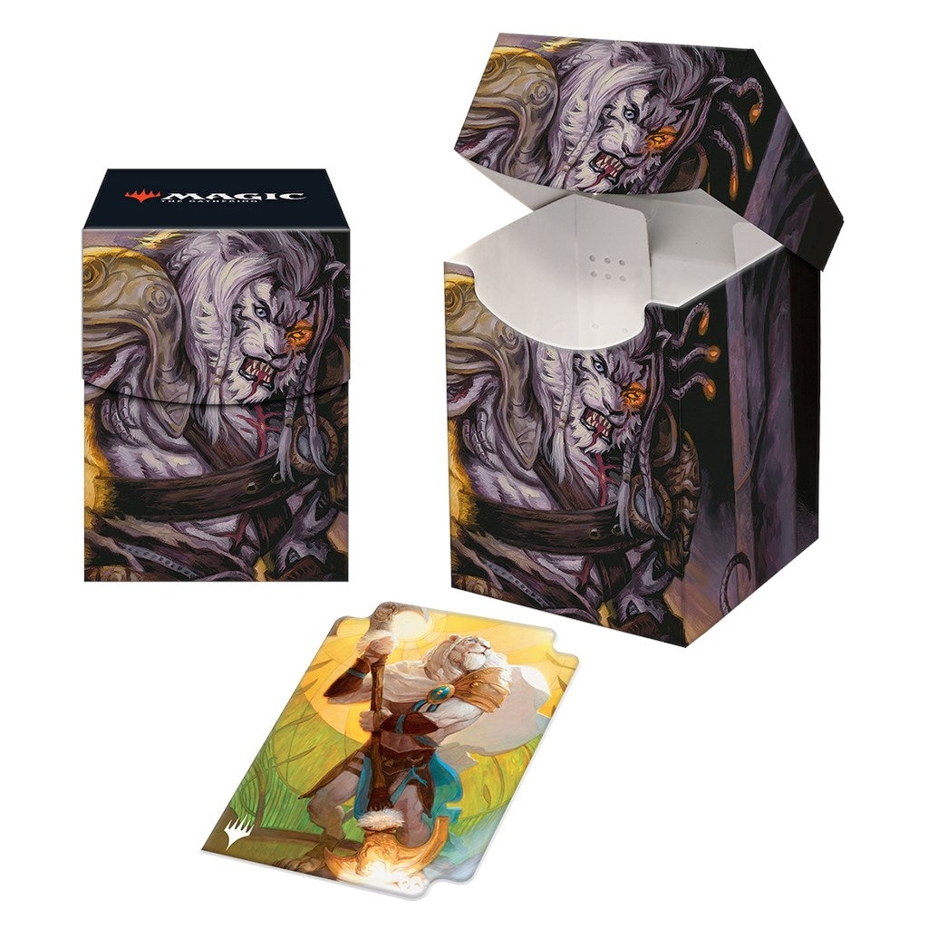 Image for Dominaria United 100+ Deck Box Ajani, Sleeper Agent for Magic: The Gathering - Deck Boxes