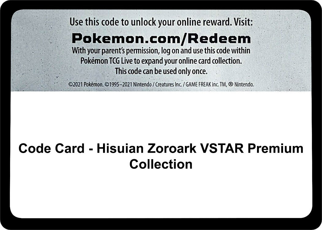 Image for Code Card - Hisuian Zoroark VSTAR Premium Collection (SWSH11: Lost Origin) (SWSH11) - Pokemon