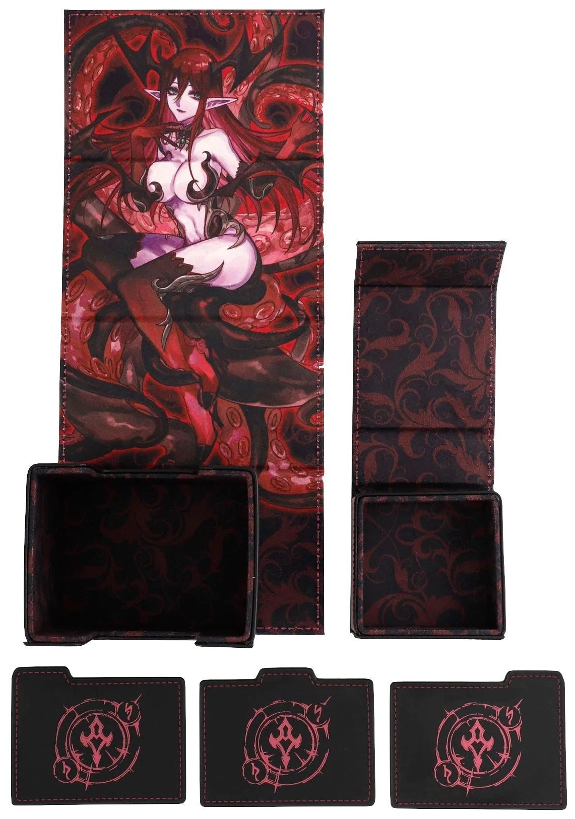 Image for Raising Hell Collection Eve Dicewinder Deck Box with Magnetic Dice Tray (Authentic Leather) - Deck Boxes