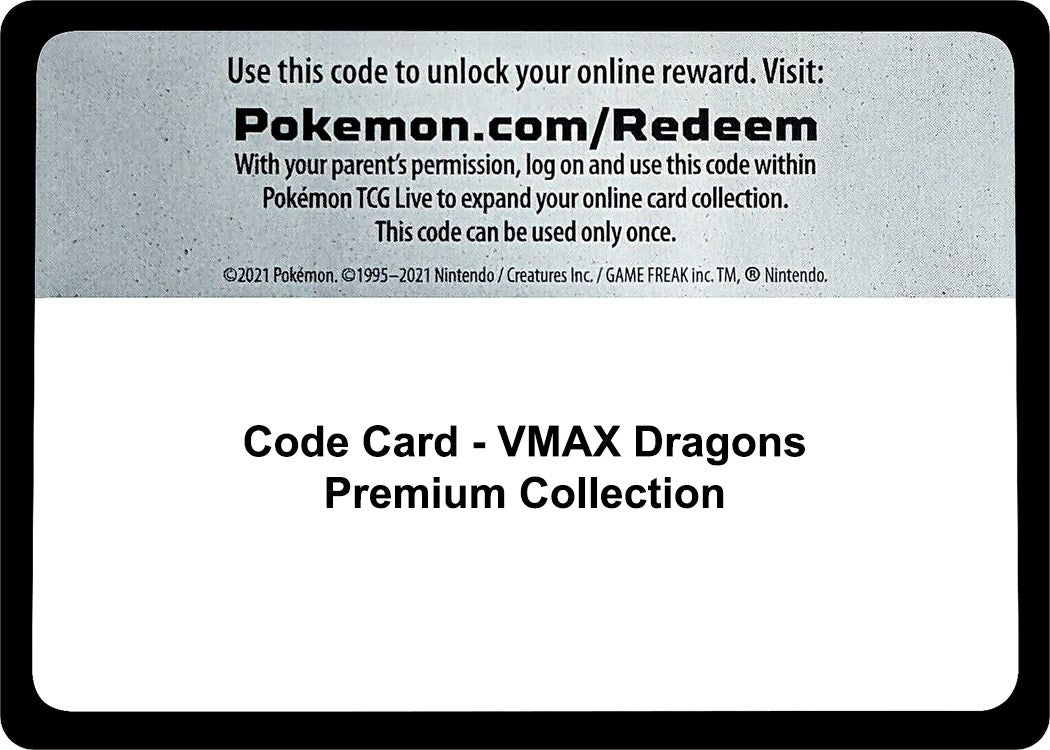 Image for Code Card - VMAX Dragons Premium Collection (Miscellaneous Cards & Products) (MCAP) - Pokemon
