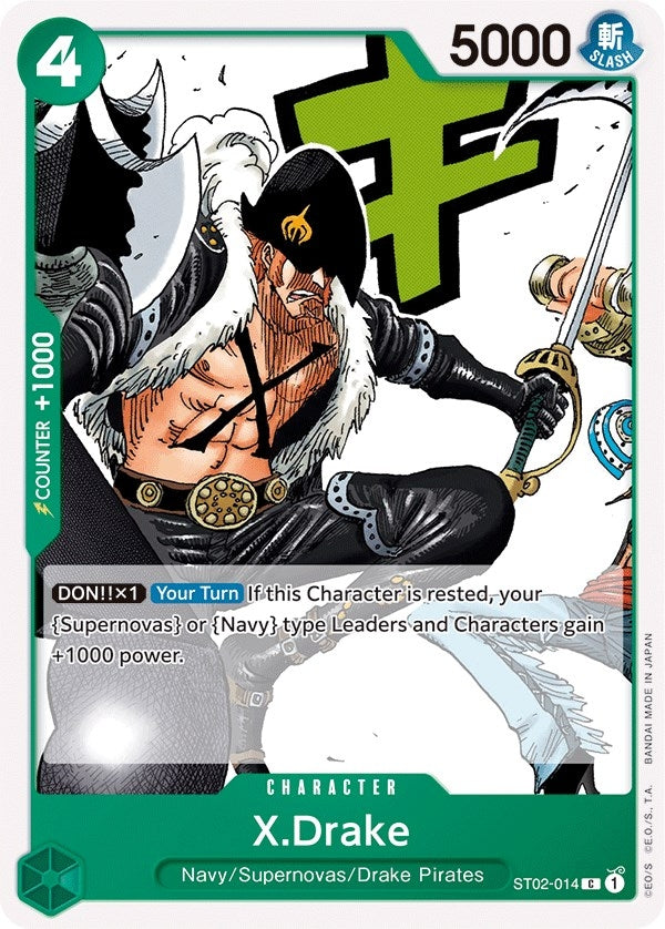 Image for X.Drake (ST02-014) (Starter Deck 2: Worst Generation) (ST-02) - One Piece Card Game