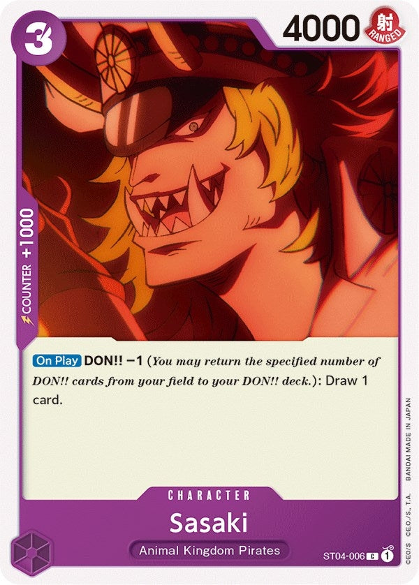 Image for Sasaki (ST04-006) (Starter Deck 4: Animal Kingdom Pirates) (ST-04) - One Piece Card Game