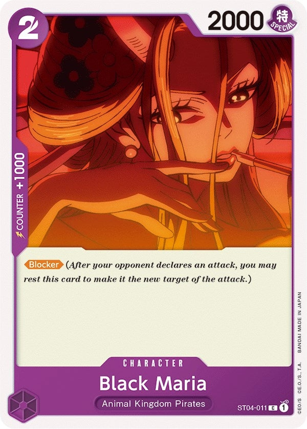 Image for Black Maria (ST04-011) (Starter Deck 4: Animal Kingdom Pirates) (ST-04) - One Piece Card Game