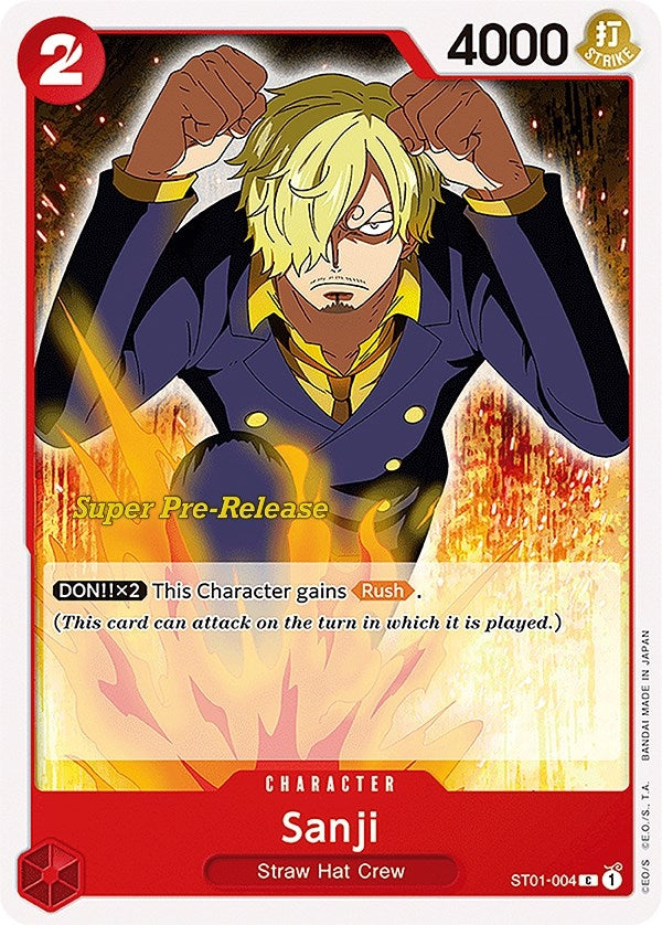 Image for Sanji (ST01-004) (Super Pre-Release Starter Deck 1: Straw Hat Crew) (ST-01 PRE) - One Piece Card Game