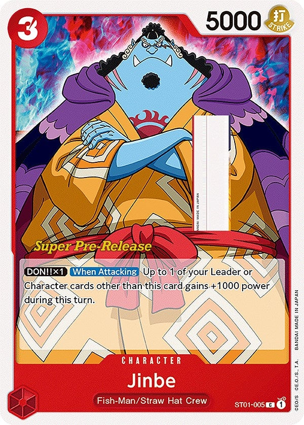 Image for Jinbe (ST01-005) (Super Pre-Release Starter Deck 1: Straw Hat Crew) (ST-01 PRE) - One Piece Card Game