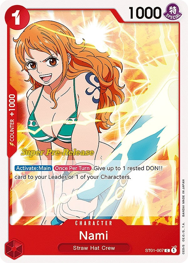 Image for Nami (ST01-007) (Super Pre-Release Starter Deck 1: Straw Hat Crew) (ST-01 PRE) - One Piece Card Game
