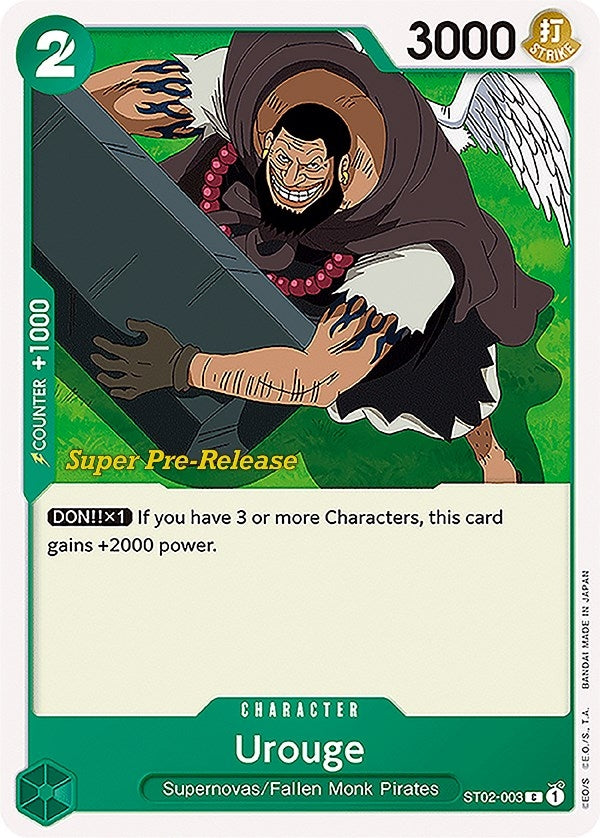Image for Urouge (ST02-003) (Super Pre-Release Starter Deck 2: Worst Generation) (ST-02 PRE) - One Piece Card Game