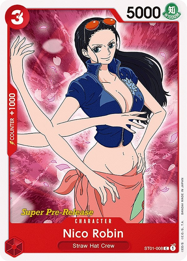 Image for Nico Robin (ST01-008) (Super Pre-Release Starter Deck 1: Straw Hat Crew) (ST-01 PRE) - One Piece Card Game
