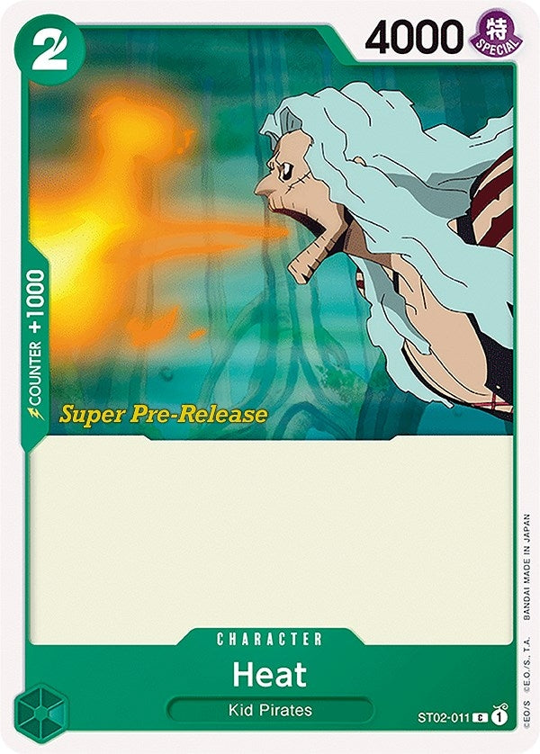 Image for Heat (ST02-011) (Super Pre-Release Starter Deck 2: Worst Generation) (ST-02 PRE) - One Piece Card Game