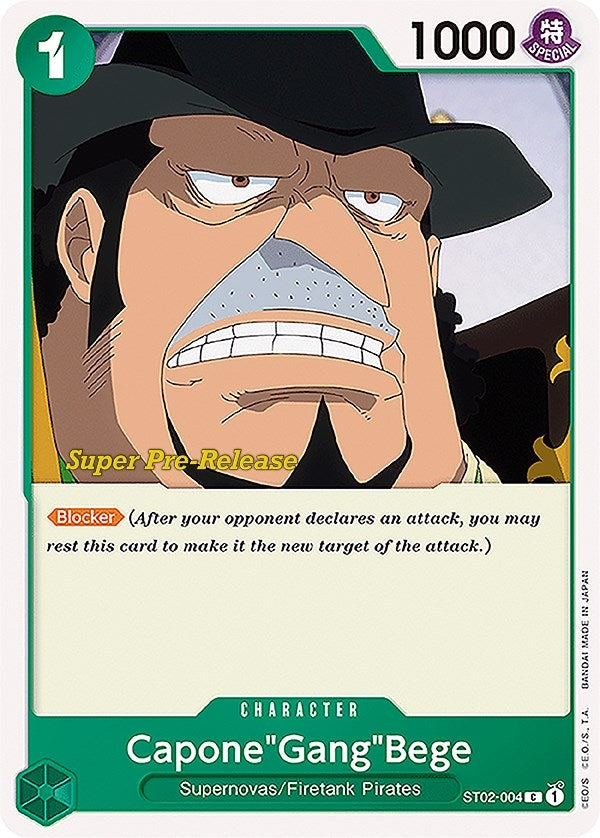 Image for Capone"Gang"Bege (ST02-004) (Super Pre-Release Starter Deck 2: Worst Generation) (ST-02 PRE) - One Piece Card Game
