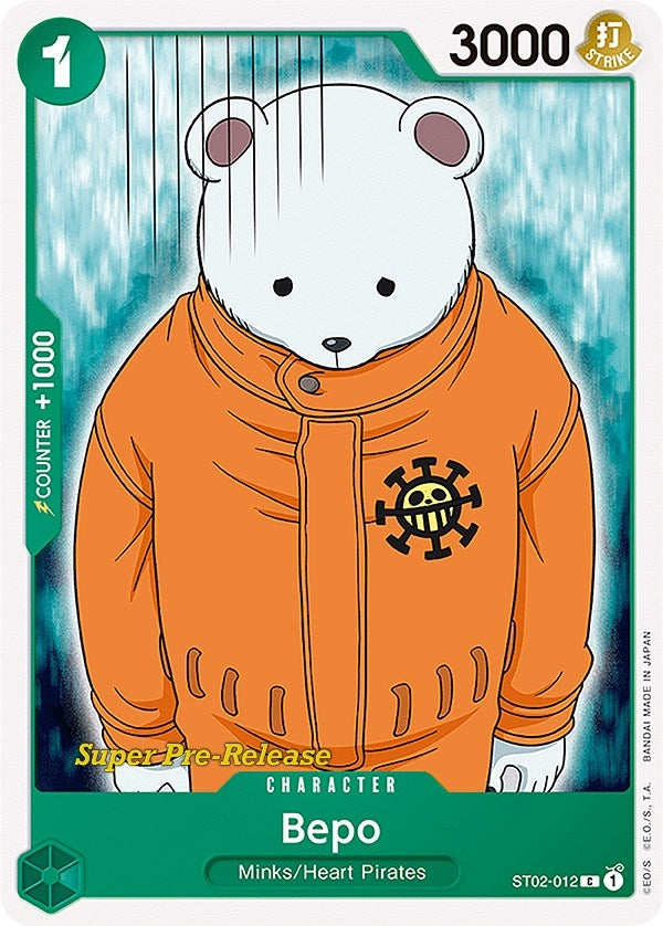 Image for Bepo (ST02-012) (Super Pre-Release Starter Deck 2: Worst Generation) (ST-02 PRE) - One Piece Card Game