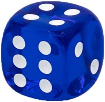 Chessex: Translucent Blue/White 12mm d6 Dice Block (36 dice)
