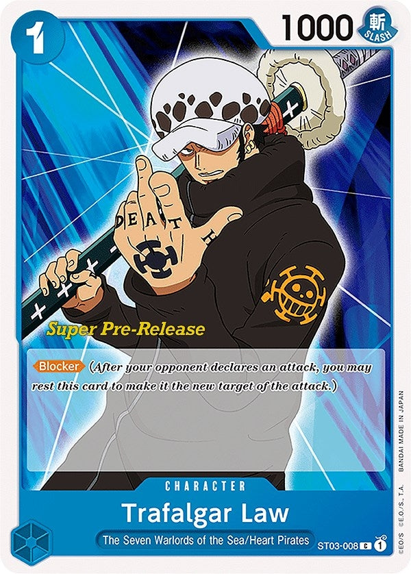Image for Trafalgar Law (ST03-008) (Super Pre-Release Starter Deck 3: The Seven Warlords of the Sea) (ST-03 PRE) - One Piece Card Game