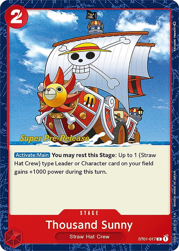 Image for Thousand Sunny (ST01-017) (Super Pre-Release Starter Deck 1: Straw Hat Crew) (ST-01 PRE) - One Piece Card Game