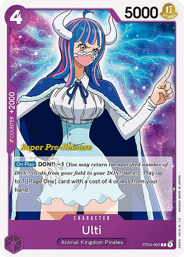 Image for Ulti (ST04-002) (Super Pre-Release Starter Deck 4: Animal Kingdom Pirates) (ST-04 PRE) - One Piece Card Game