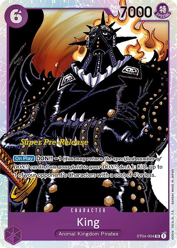 Image for King (ST04-004) (Super Pre-Release Starter Deck 4: Animal Kingdom Pirates) (ST-04 PRE) - One Piece Card Game